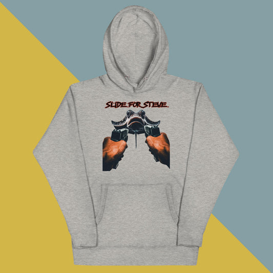 Slide For Steve Black Lettered Hoodie